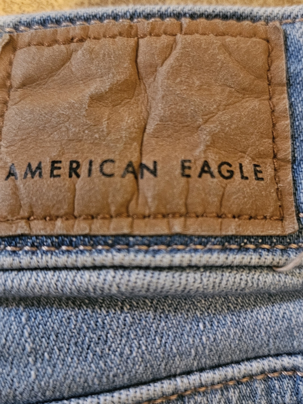 American Eagle Outfitters Light Blue Flare Cargo Jeans Kick Boot Size 12 X-Short - Picture 6 of 8
